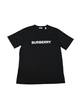 Burberry Logo Graphic Cotton T-Shirts Black